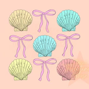 Coquette Summer Png-Sublimation Design Download for Shirt, Little Girl Png,Trendy Beach Png,Everyday Png,Ocean Png, Seashell Png, Bow Png
