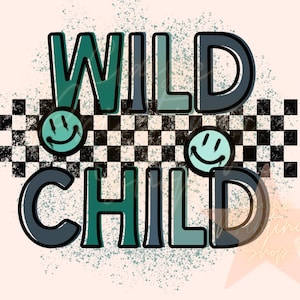 Wild Child Png, Toddler Sublimation Design, Retro Kids Sublimation Downloads, Baby Png, Toddler Png, Little Boy Png, Kids Png, Girls Png