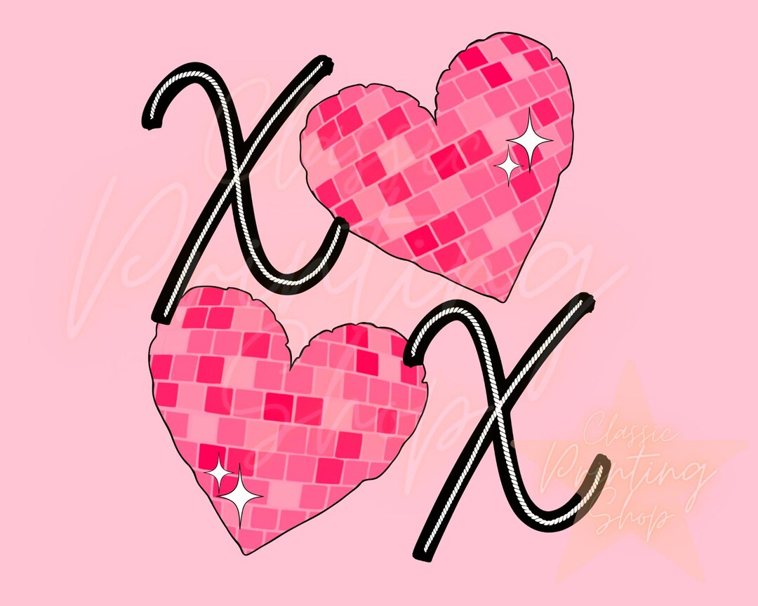 XOXO Png- Valentines Day Sublimation Designs, Balloons Png, Disco Ball ...