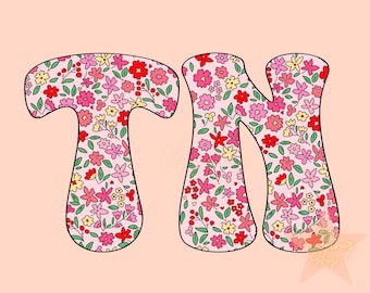 Trendy Tennessee Png- Sublimation Design Downloads for Shirt, Retro Tennessee Png, Football Png, TN Png, Retro Sports Png, State Png, Spring
