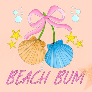 Coquette Summer Png-Sublimation Design Download for Shirt, Little Girl Png,Trendy Beach Png,Everyday Png,Ocean Png, Seashell Png, Cherry Png