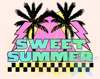 Dulce verano PNG, descargas de diseños de sublimación, ambiente veraniego PNG, verano PNG, día en el lago PNG, vacaciones PNG, PNG de moda, primavera PNG, retro PNG