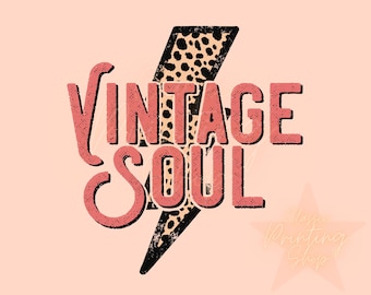Vintage Soul Leapard Png- Sublimation Designs Digital Downloads, Vintage Png, Boho PNG, Rock and Roll Png, Hippie PNG, Hippie Soul Png