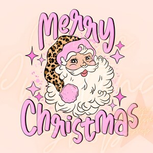Pink Christmas Png- Digital Design Sublimation Download, Holly Jolly Png, Retro Christmas, Christmas Vibes Png, Groovy Christmas Png, Girly