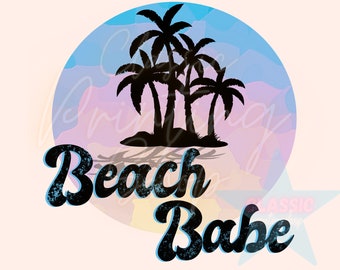 Beach Sublimation Design, Beach PNG, Sunset Png, Palm Trees Png, Beach Trip Sublimation, Girls Trip Digital Download, Retro Png, Trendy Png