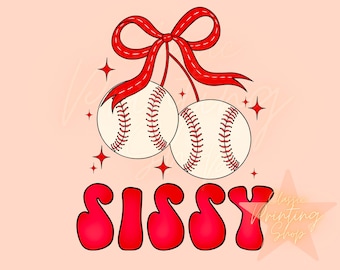 Diseño de camiseta de hermana coqueta de béisbol (PNG), diseños de sublimación para el día del juego, lazo rojo (PNG), béisbol retro (PNG), niña pequeña (PNG), moda (PNG)