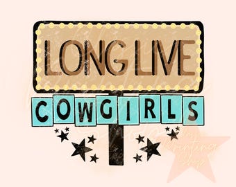 Lunga vita alle cowgirl PNG - Download di design digitale a sublimazione - png occidentale, png cactus, png cowboy, png cowgirl, png paese, png sud-ovest