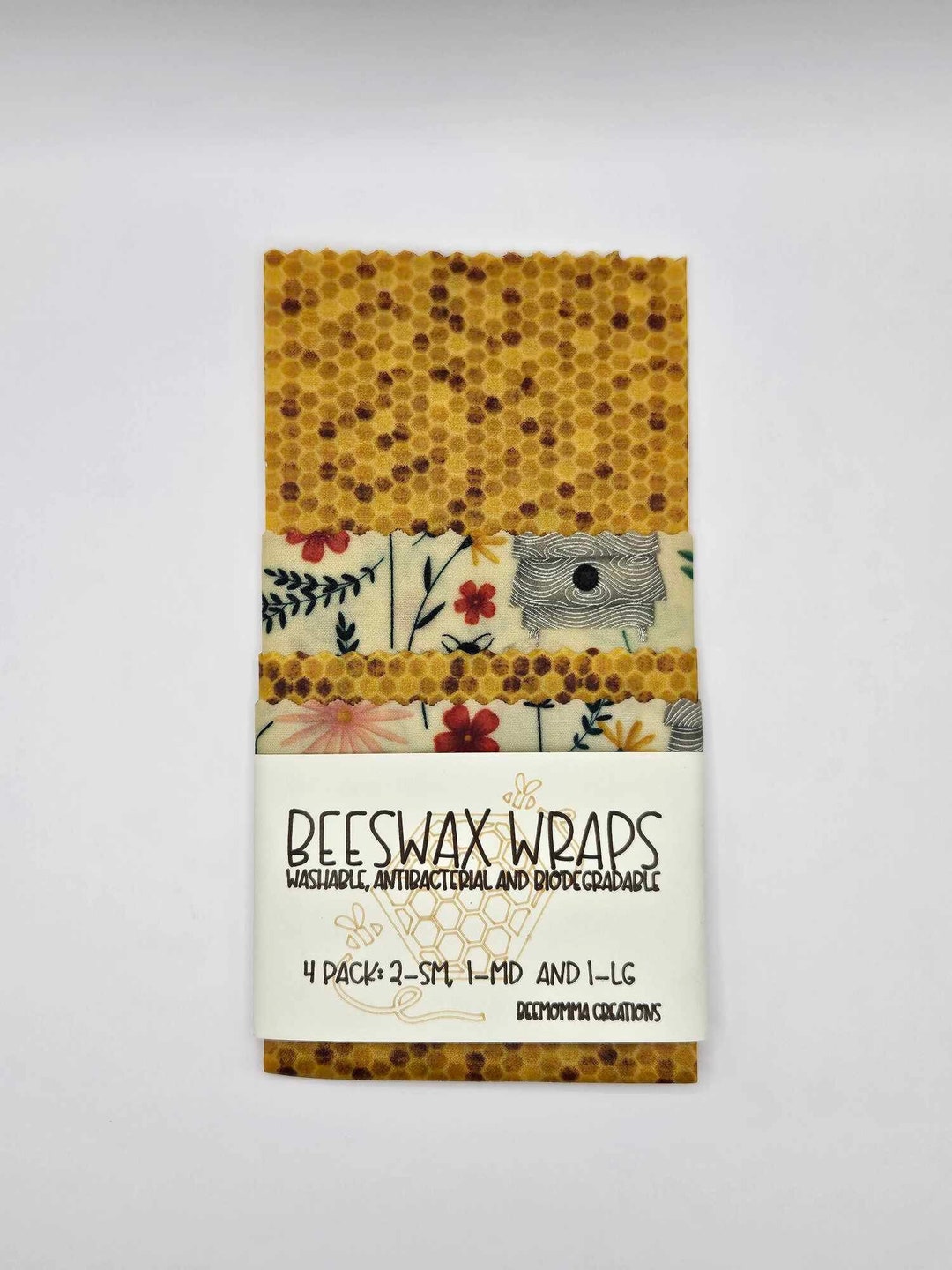 Beeswax Wraps Reusable Food Wrap Starter Pack Kitchen Storage Eco