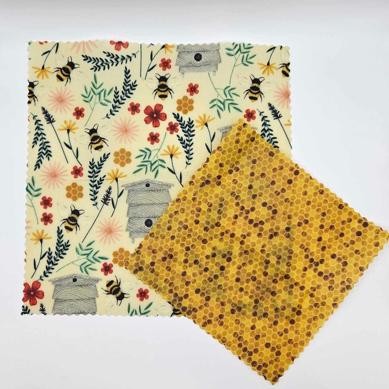 Beeswax Wraps Reusable Food Wrap Starter Pack Kitchen Storage Eco