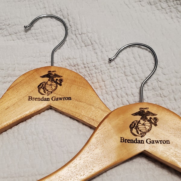 Set of Two Custom USMC Uniform Hanger