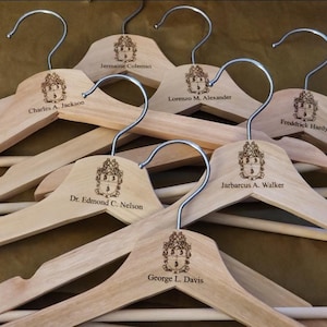 Custom Engraved Wooden Hanger: Alpha Phi Alpha Fraternity