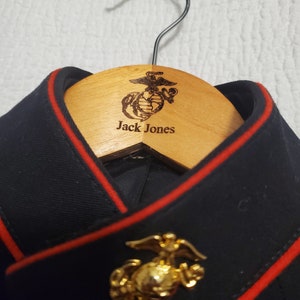 Single Hanger. Perfect Gift for any Marine! Custom Hangers for USMC Uniforms.