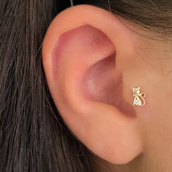 Cat tragus shop earring