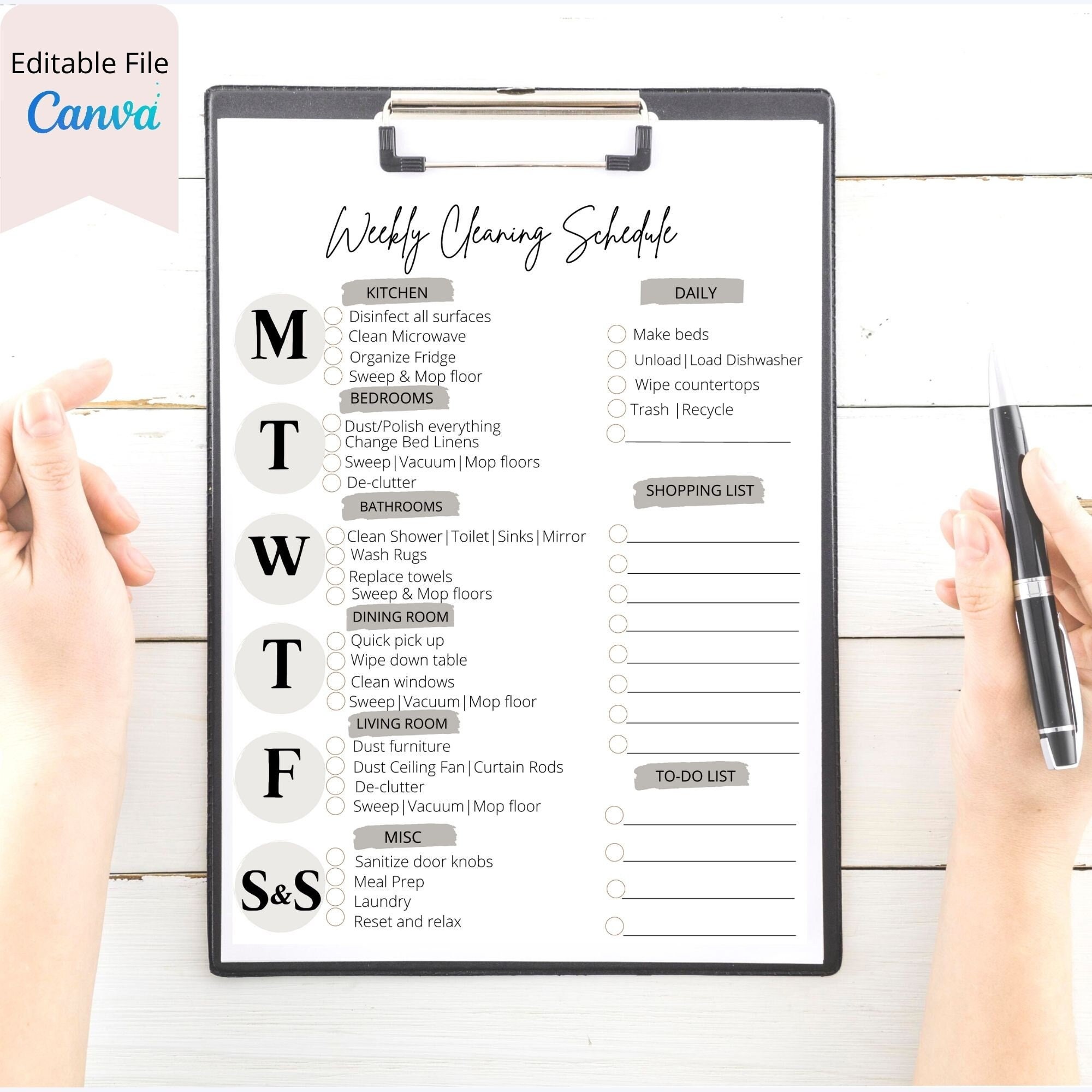 Whiteboard Cleaning Checklist Cleaning Checklist,