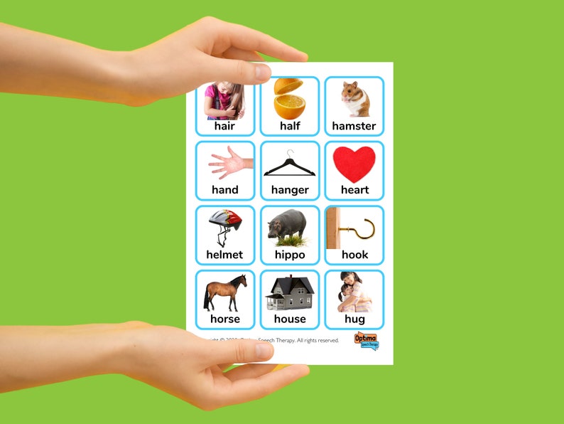H Phonic H Sound Printable Speech Sound Cards Phonics - Etsy