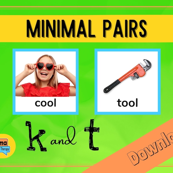 Fronting Minimal Pairs K and T | Speech Therapy | Minimal Pair Therapy