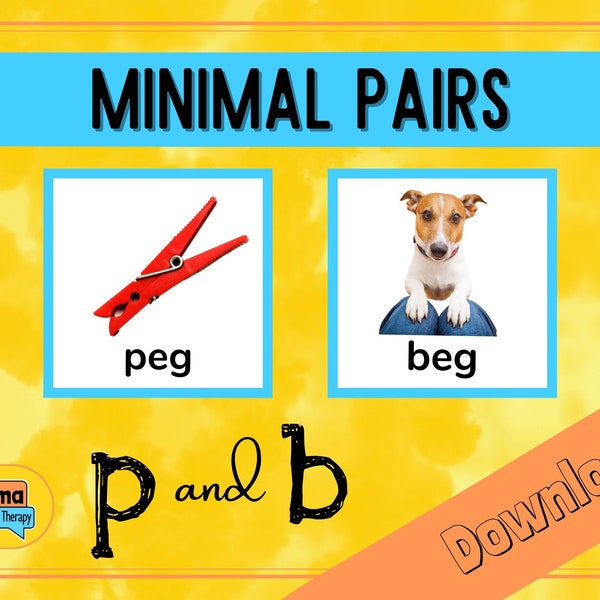 Voicing Minimal Pairs P and B | Speech Therapy | Minimal Pair Therapy