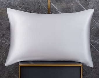 Mulberry Silk Pillowcase: 16 Momme, Standard Size, Grey