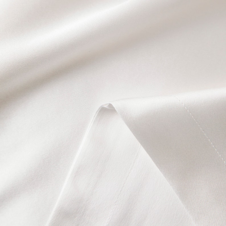 100% Pure Mulberry Silk On Both Sides 19 Momme Silk Charmeuse Envelope Closure Pillow Case Standard Size 20x30 inches/50x75 cm Ivory White image 6