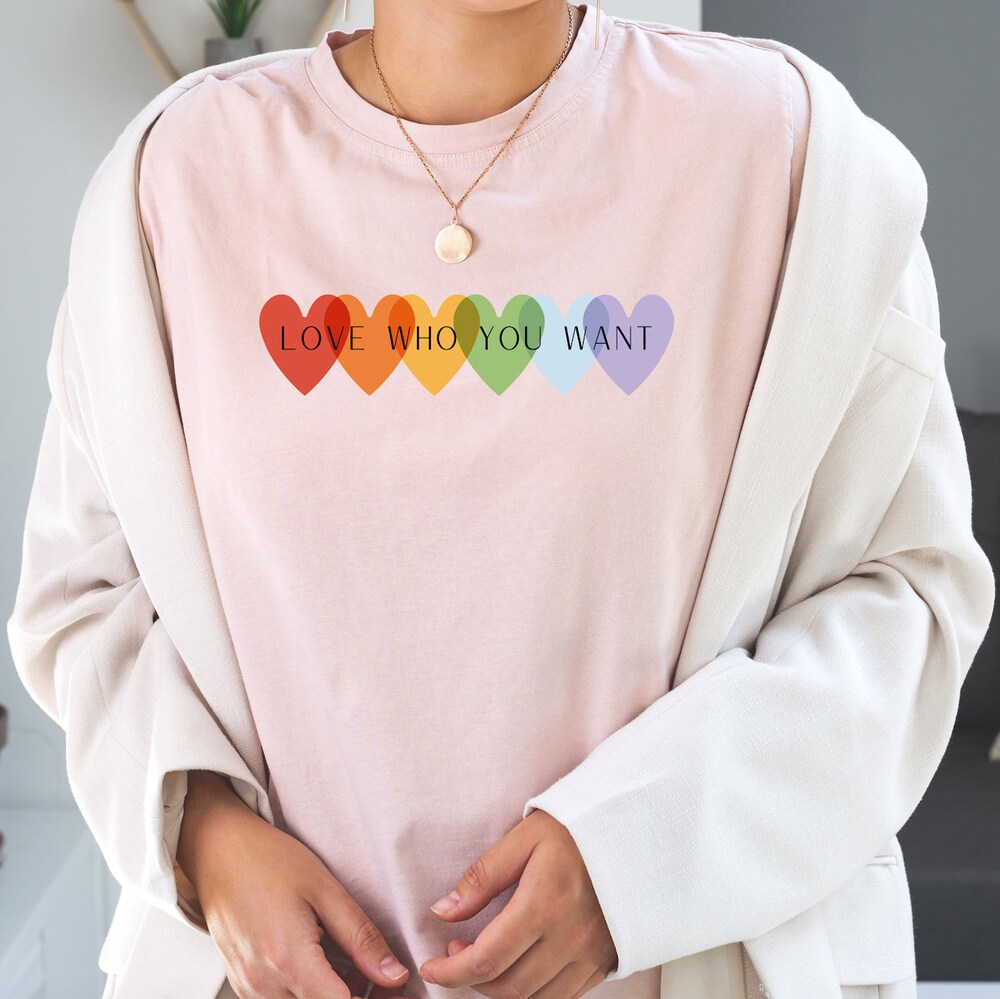 Heart Shirt,Love Who You Want Shirt, Equality Shirt, Love Shirt, Lgbtq+ Shirt, Pride Shirt, Gay Pride Shirt Teevintage