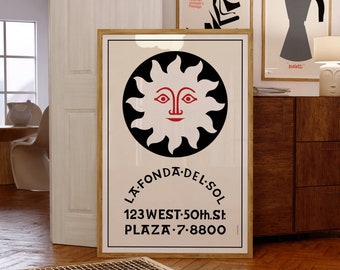 La Fonda del Sol Poster | Alexander Girard Mid-Century Modern Wall Art | Birthday Gift Idea