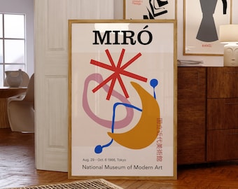 Joan Miró Exhibition Poster | Mid-Century Modern Poster | National Museum of Modern Art, Tokyo, 1966