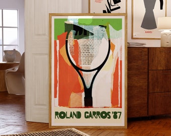 Roland Garros, 1987 | Tennis Poster | Gérard Titus-Carmel | Birthday Gift Idea | Contemporary Wall Art