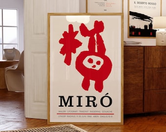 Joan Miró Exhibition Poster | Mid-Century Modern Wall Art | Perfect for Home Decor and Gifts