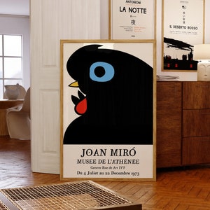 ジョアン・ミロ展ポスター、1973年｜ミッドセンチュリーモダンウォールアート｜ご自宅の装飾やギフトに最適｜美術館品質のジクレープリント