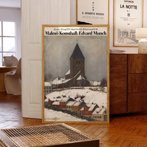 Pôster da Exposição Edvard Munch | Igreja Gamle Aker, 1881 | Impressão Giclée com Qualidade de Museu | Ideia para Presente de Aniversário