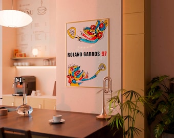 Roland Garros 1997 Tennis Art Print, Museum-Quality Giclée Poster