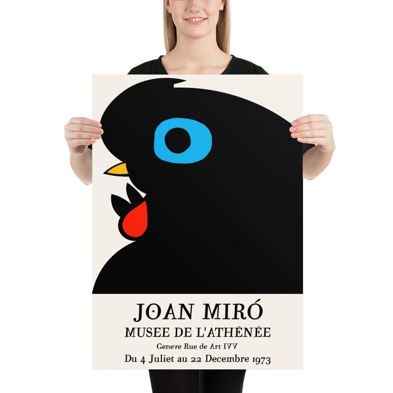 Joan Miró Exhibition Poster, 1973 | Mid-Century Modern Wall Art | Museum Quality Giclée Print 50x70 centimeters