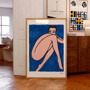 Manifesto di Bernard Villemot / Vie Parisienne, 1971 / Arte murale francese moderna di metà secolo / Regali di compleanno e Natale / Giclée di qualità museale