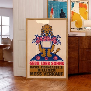 Carteles publicitarios suizos / Gebr. Loeb Söhne, Basilea, 1920 / de Rudolf Dürrwang / Impresión Giclée con calidad de museo / Regalo de Navidad y cumpleaños