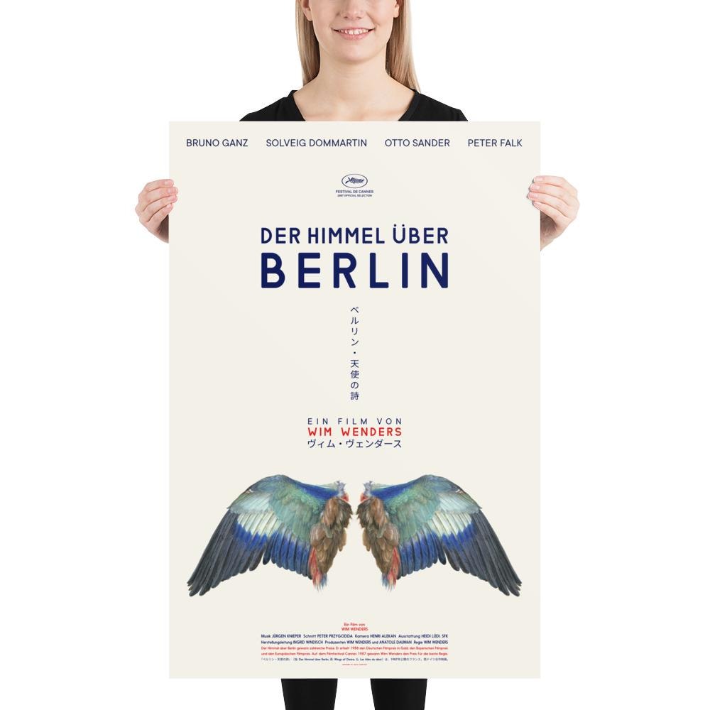 Der Himmel über Berlin (1987) Japanese Movie Poster | Wings