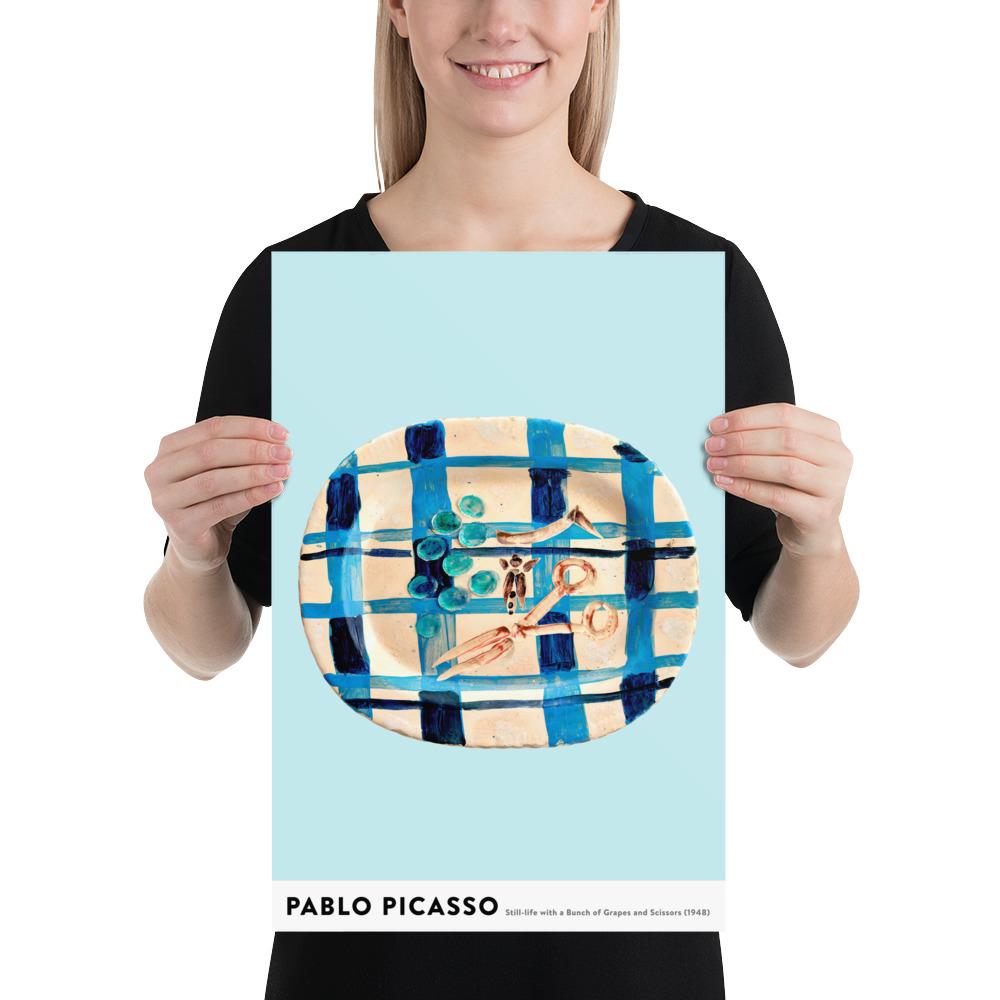 Picasso Art Print | Still-life With a Bunch of Grapes and Scissors