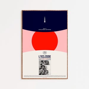 L'Eclisse (1962) イタリア映画ポスター |ミケランジェロ・アントニオーニ |アラン・ドロン & モニカ・ヴィッティ |美術館品質のジクレー |映画愛好家へのギフト