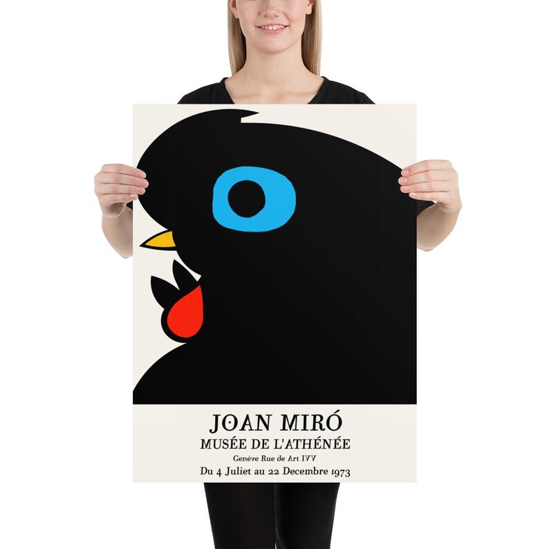 Joan Miró Exhibition Poster, 1973 | Mid-Century Modern Wall Art | Museum Quality Giclée Print 18x24 inches