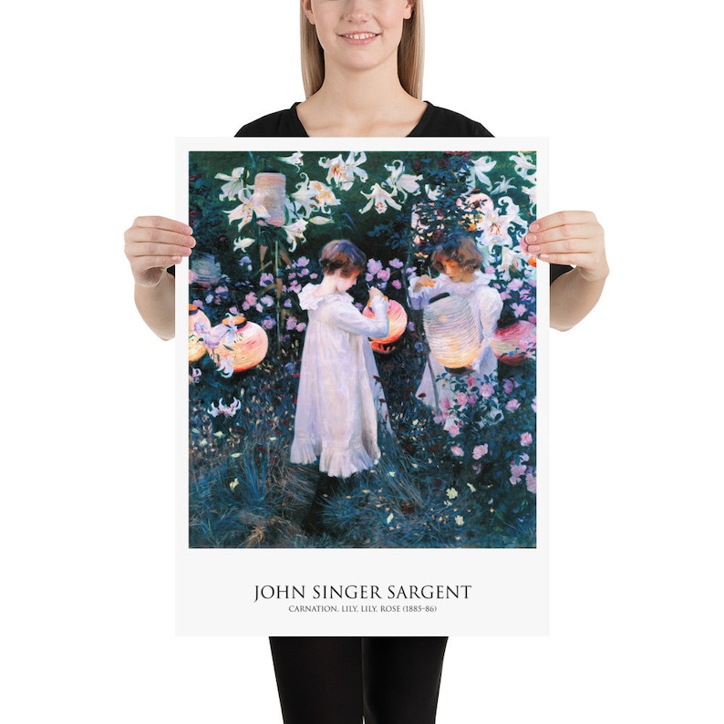John Singer Sargent "Carnation, Lily, Lily, Rose" Art Poster | Museum Quality Giclée Print image 10