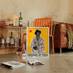 Massive Attack Berlin 2022 Poster | Mid-Century Modern Music Art