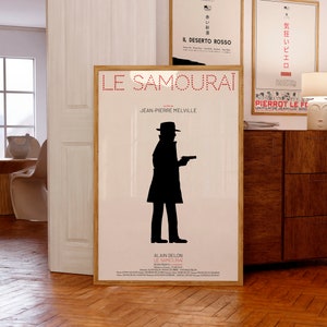 Le Samouraï (1967) French Movie Poster | Jean-Pierre Melville | Alain Delon | Mid-Century Modern | CuratedStudioArt | Unique Gift Film Lover