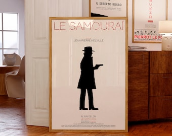 Le Samouraï französisches Filmplakat | Alain Delon, Mid-Century Modern