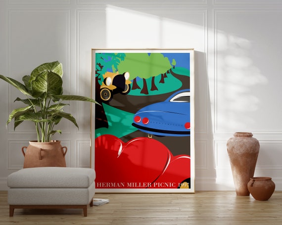 Herman Miller Summer Picnic Poster, 1997 | Mid-century