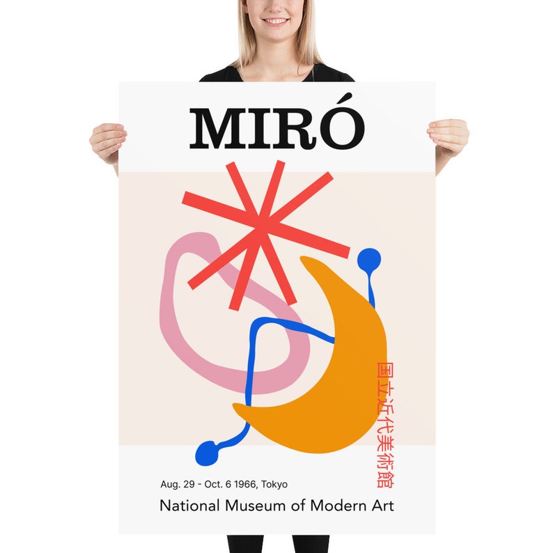 Miro Lettering Joan Miró Exhibition Poster | Mid-century Modern Print | National ...