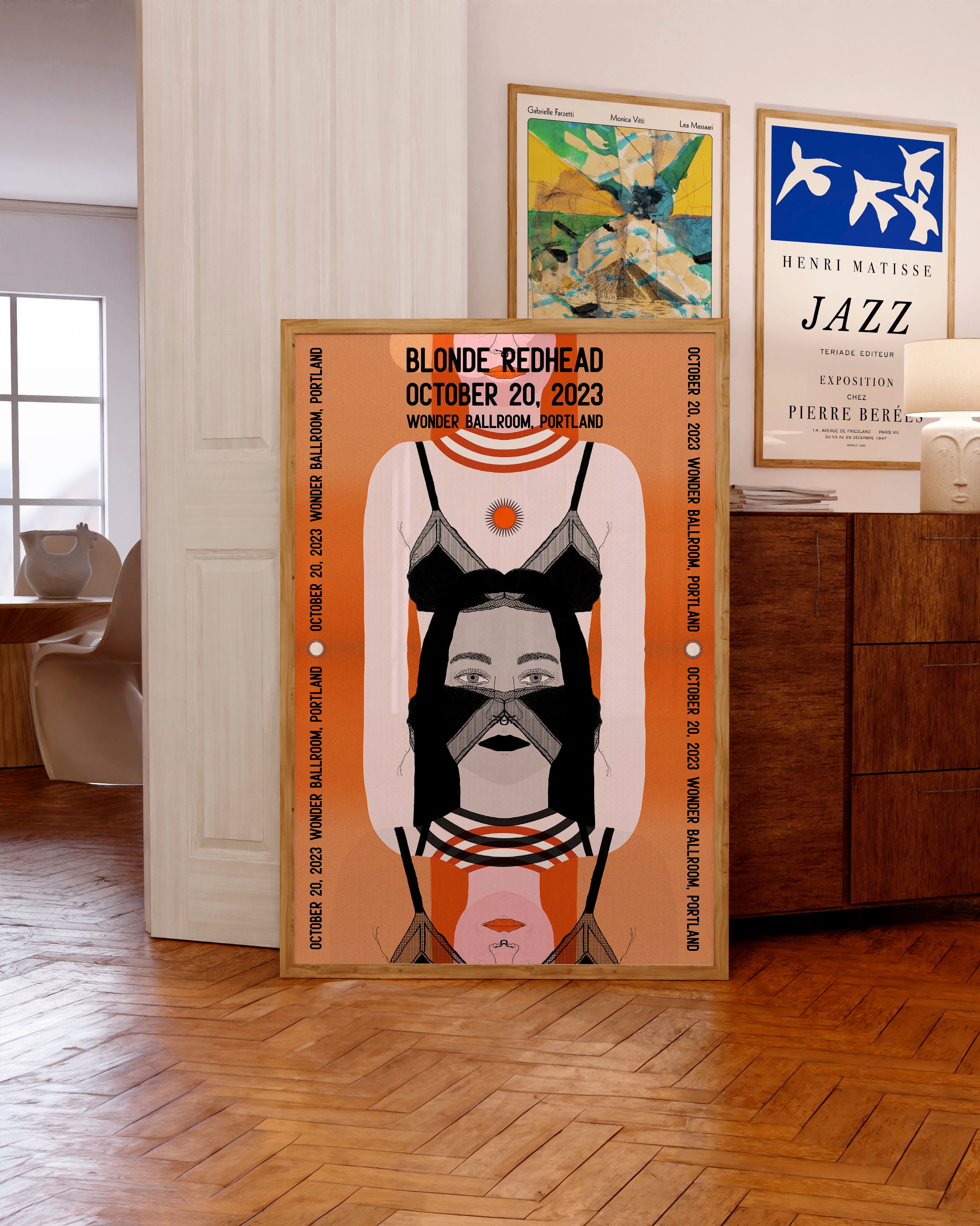 Blonde Redhead Concert Poster | October 20, 2023 - Wonder Ballroom, Portland | Music Art Print | by Curated Studio Art | Unique Music Gift
