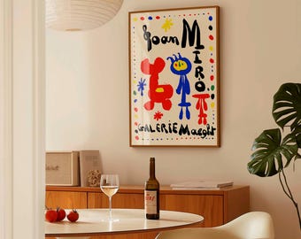 Joan Miró Exhibition Poster | Galerie Maeght, 1948 | Mid-Century Modern Miro Print