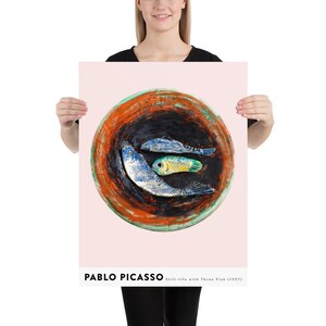 Picasso Art Print | Still-life with Three Fish (1957) | by Curated Studio Art