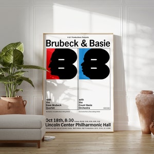 Brubeck & Basie, 1964 | Milton Glaser Poster
