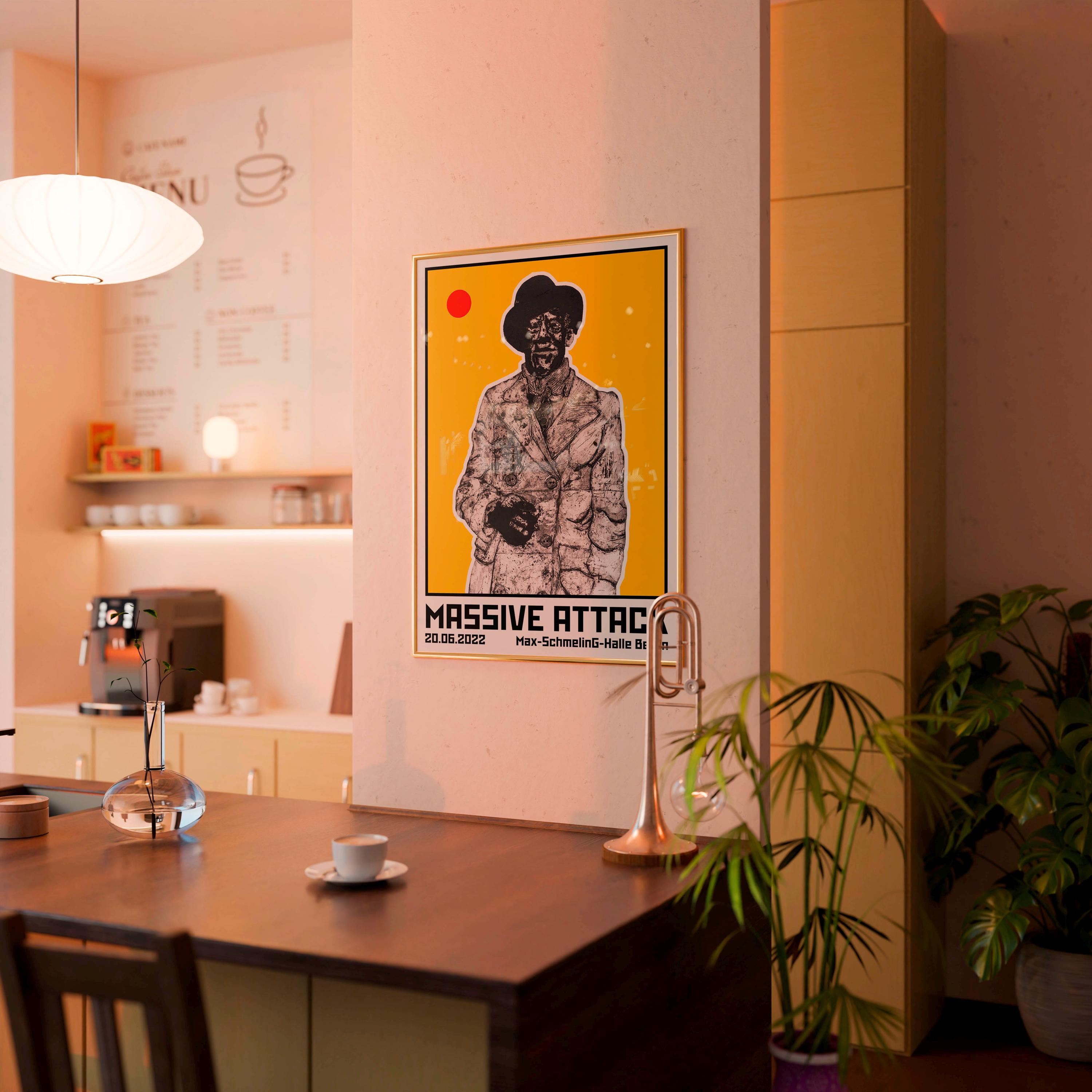 Massive Attack Berlin 2022 Poster | Mid-century Modern Music Art