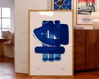 Pierre Soulages Art Print | Lithographie No. 37, 1974 | Museum-Quality Printing | | Valentine&#39;s Day Gifts | Mid-Century Modern French Art